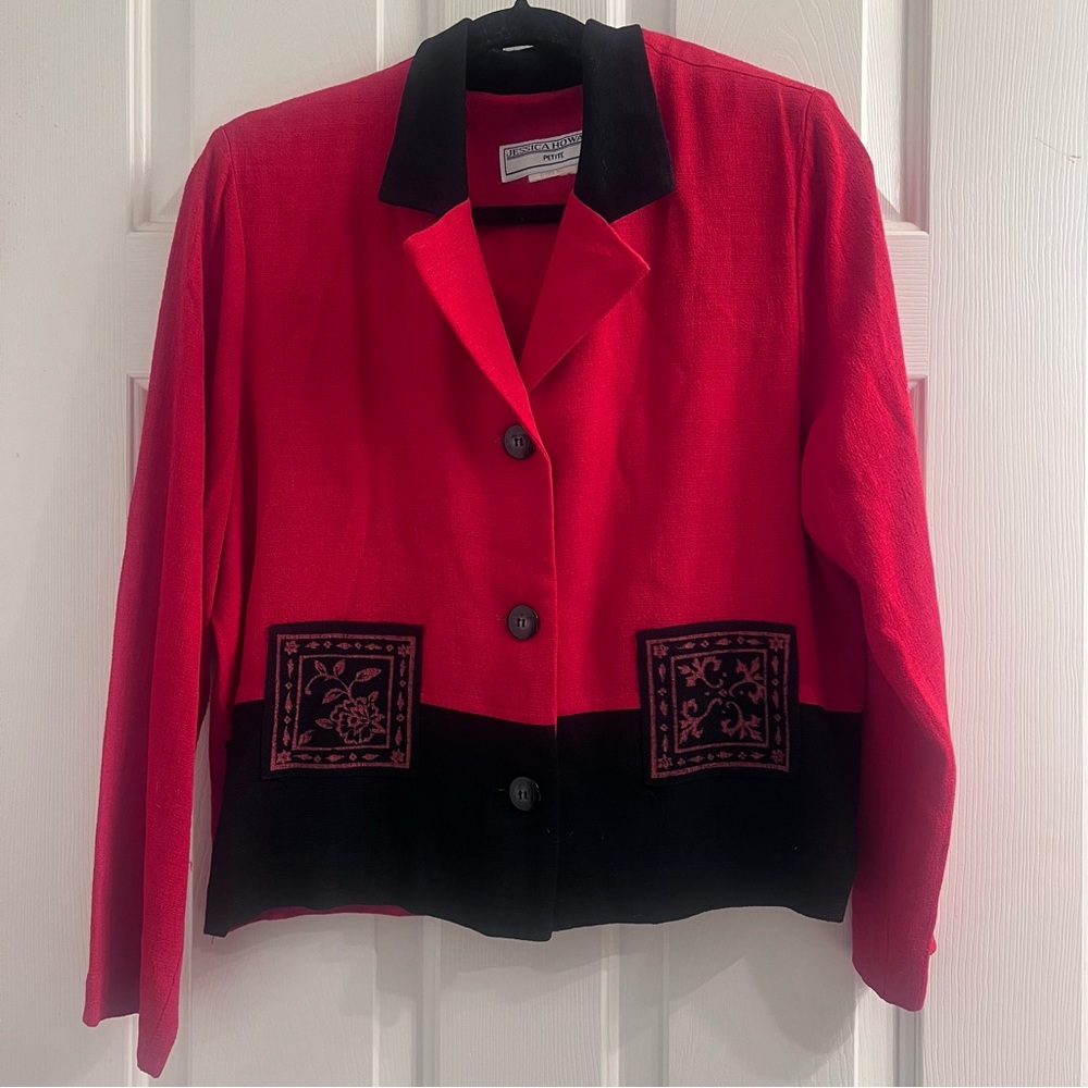 Vintage 80s/90s Jessica Howard Retro Color block Jacket